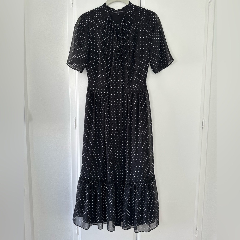Felicity & Coco Black Polka Dot Midi Dress